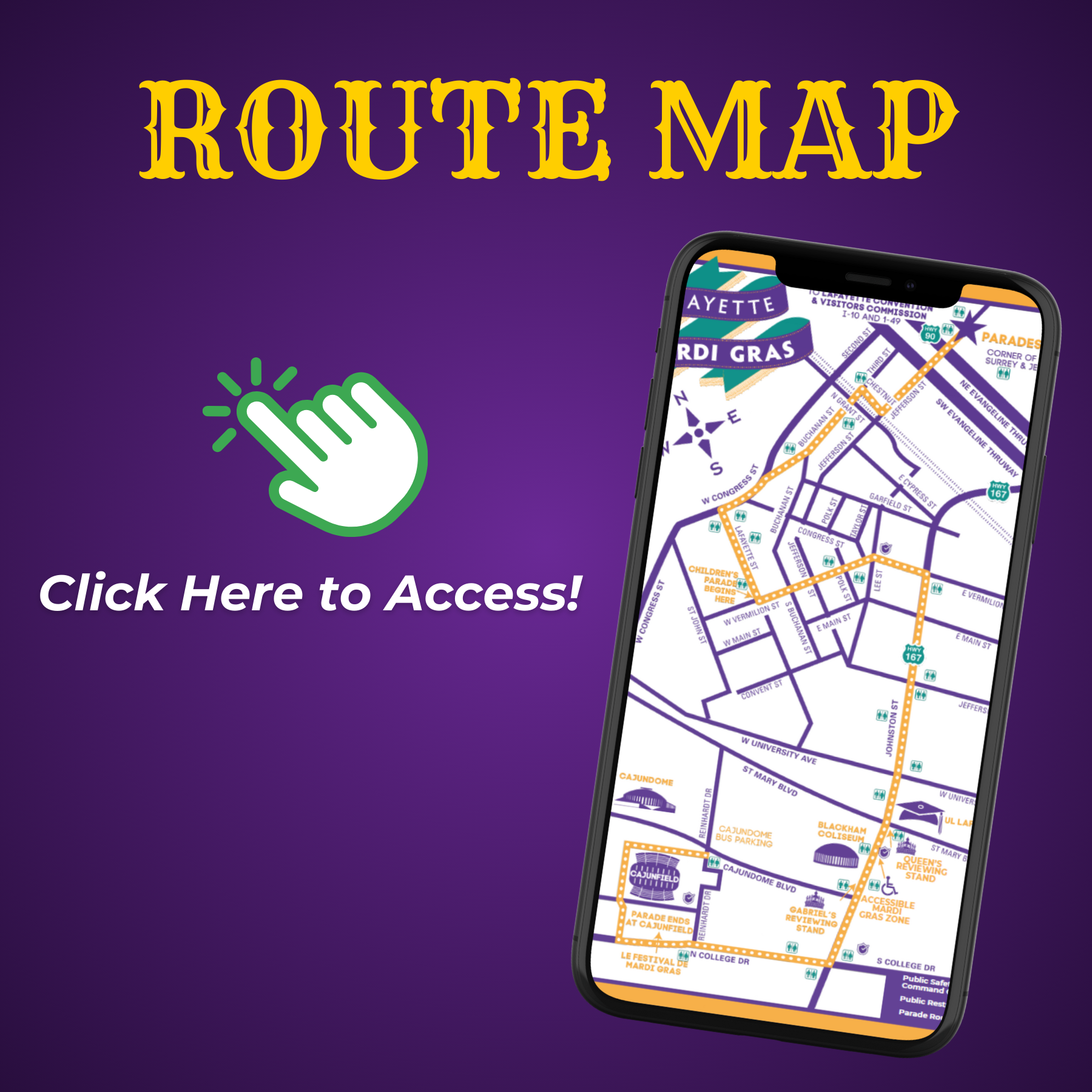 Mardi Gras Route Map